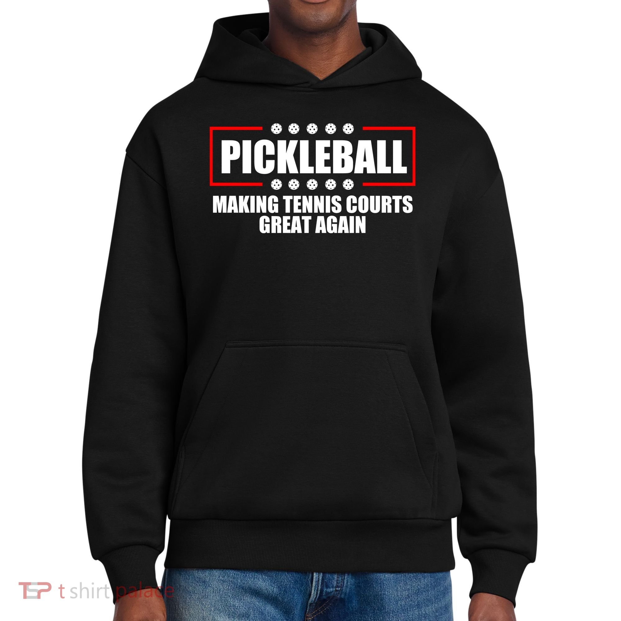 Pickleball Making Tennis Courts Great Again District V.I.T. Heavyweight Hoodie