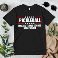 Pickleball Making Tennis Courts Great Again Premium T-Shirt thumb 2
