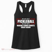 Pickleball Making Tennis Courts Great Again Women's Tank Top thumb 0