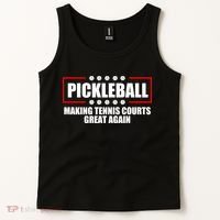 Pickleball Making Tennis Courts Great Again Tank Top thumb 2