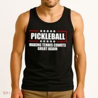 Pickleball Making Tennis Courts Great Again Tank Top thumb 3