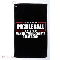 Pickleball Making Tennis Courts Great Again Golf Towel thumb 0