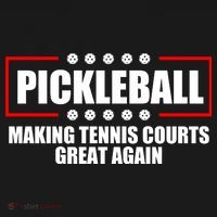Pickleball Making Tennis Courts Great Again Kids Long Sleeve Shirt thumb 2