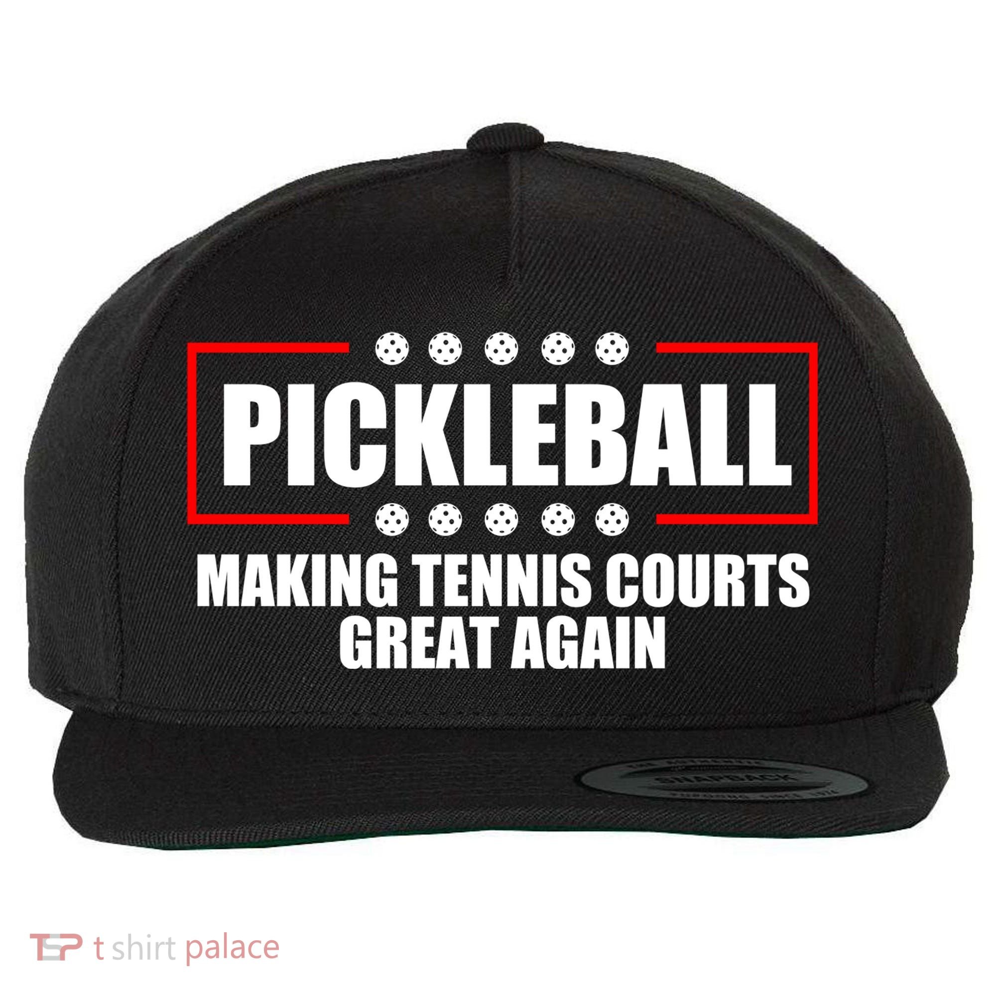 Pickleball Making Tennis Courts Great Again Wool Snapback Cap