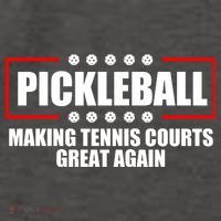 Pickleball Making Tennis Courts Great Again Vector Backpack thumb 2