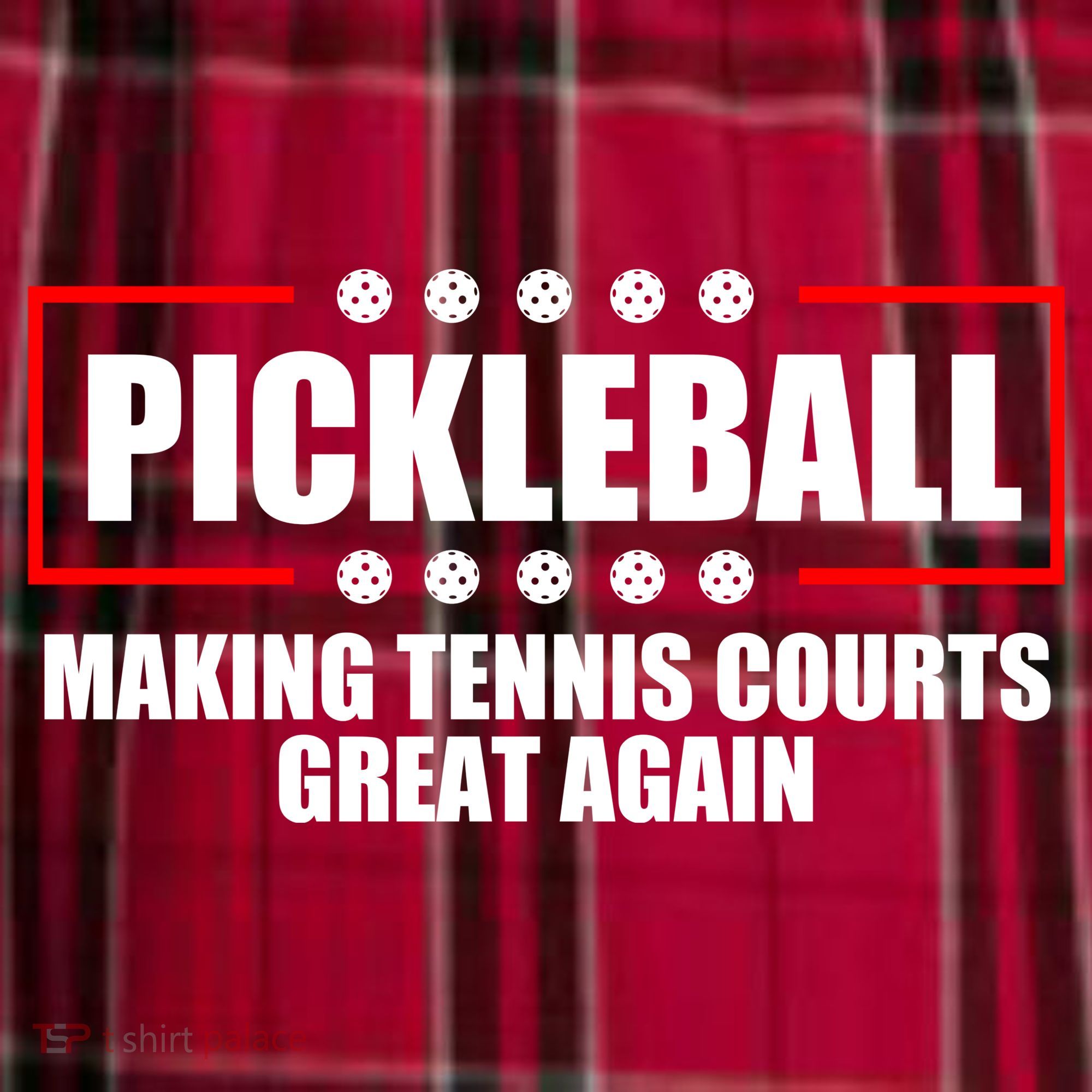 Pickleball Making Tennis Courts Great Again Women's Flannel Plaid Pajama Pants