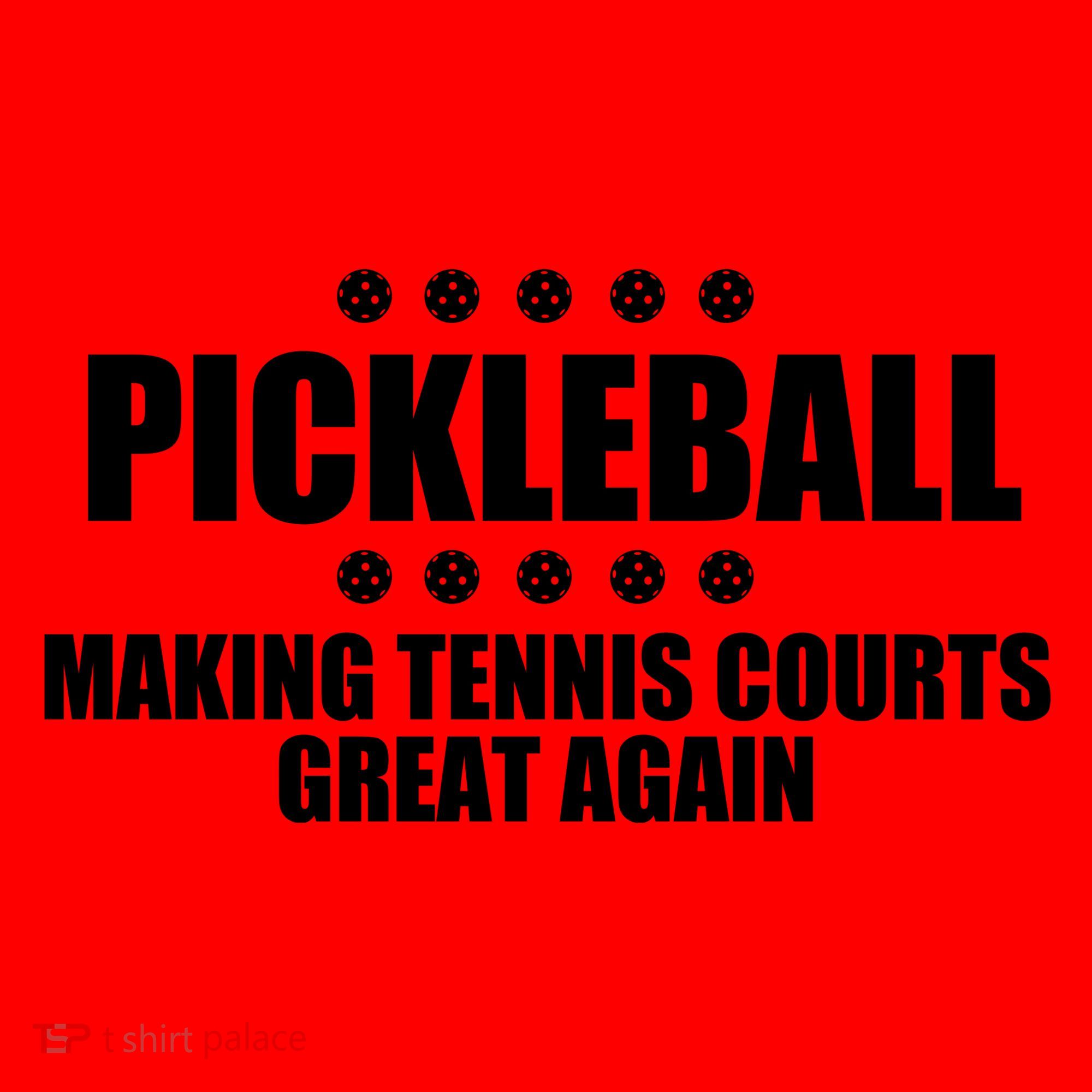 Pickleball Making Tennis Courts Great Again Santa Hat