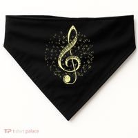 Piano Music Treble Clef Pianist Gift Piano USA-Made Doggie Bandana thumb 0