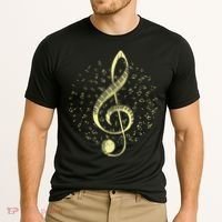 Piano Music Treble Clef Pianist Gift Piano Cooling Performance Crew T-Shirt thumb 2