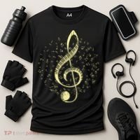 Piano Music Treble Clef Pianist Gift Piano Cooling Performance Crew T-Shirt thumb 3