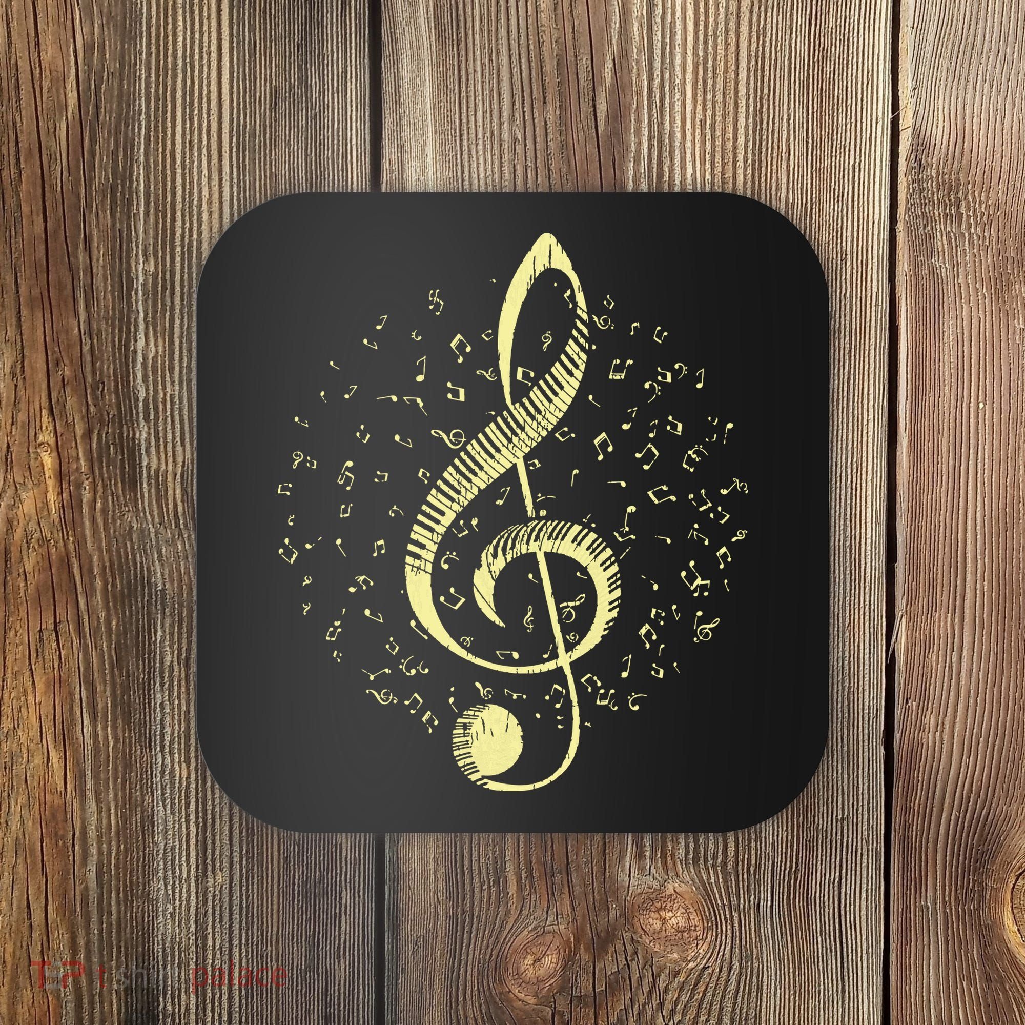 Piano Music Treble Clef Pianist Gift Piano Coaster
