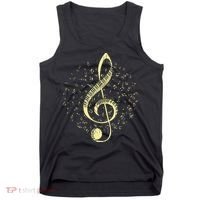 Piano Music Treble Clef Pianist Gift Piano Tank Top thumb 0