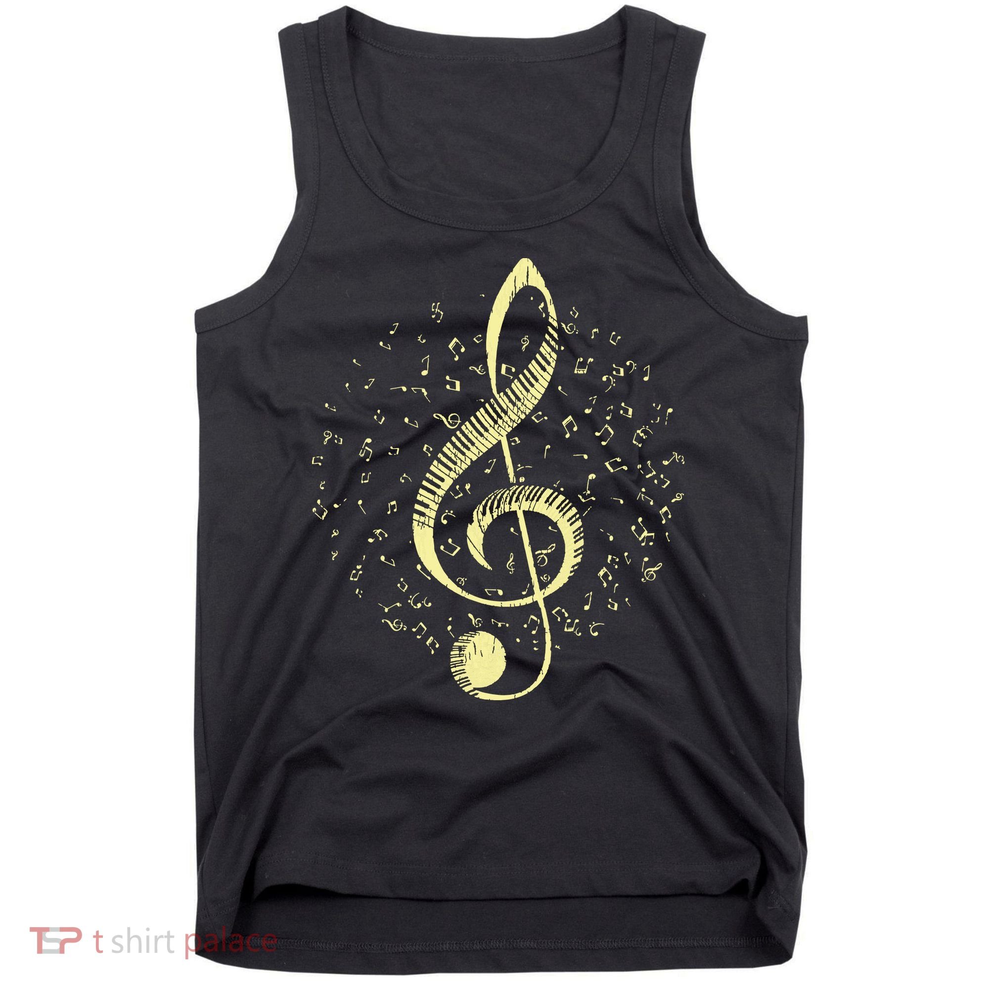 Piano Music Treble Clef Pianist Gift Piano Tank Top