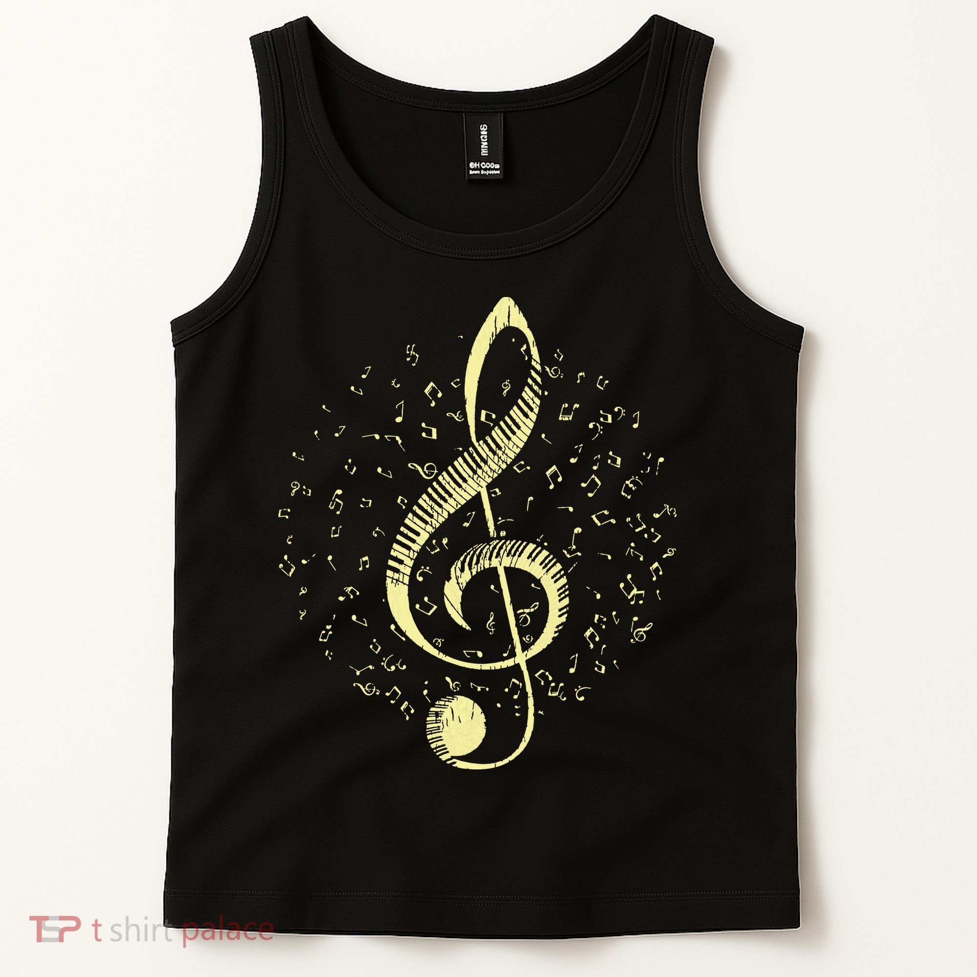 Piano Music Treble Clef Pianist Gift Piano Tank Top