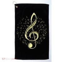 Piano Music Treble Clef Pianist Gift Piano Golf Towel thumb 0