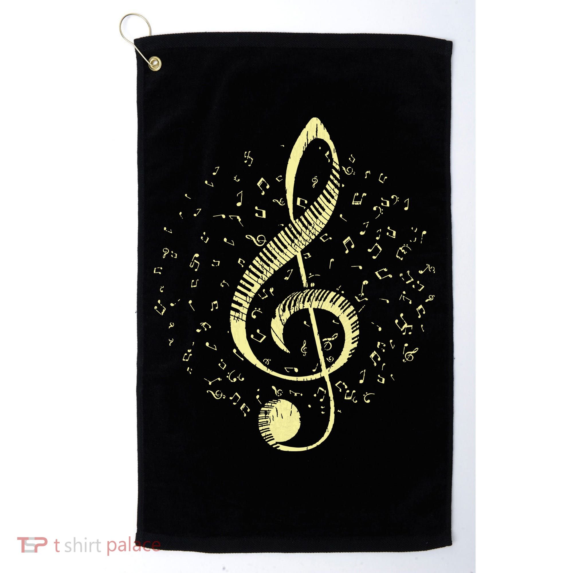 Piano Music Treble Clef Pianist Gift Piano Golf Towel