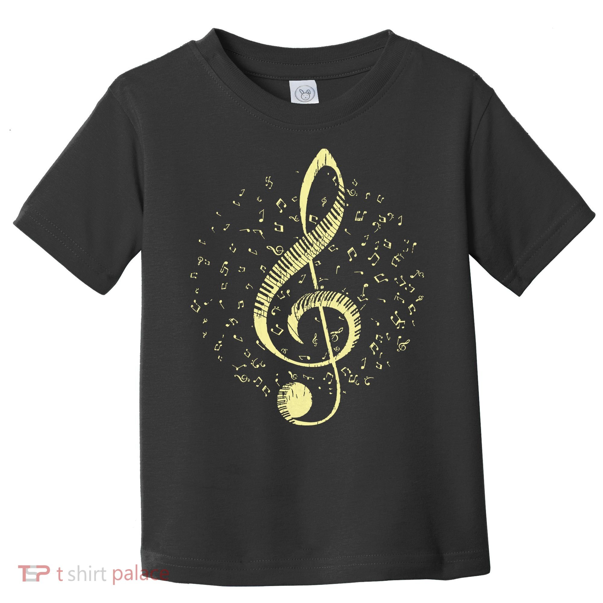 Piano Music Treble Clef Pianist Gift Piano Toddler T-Shirt