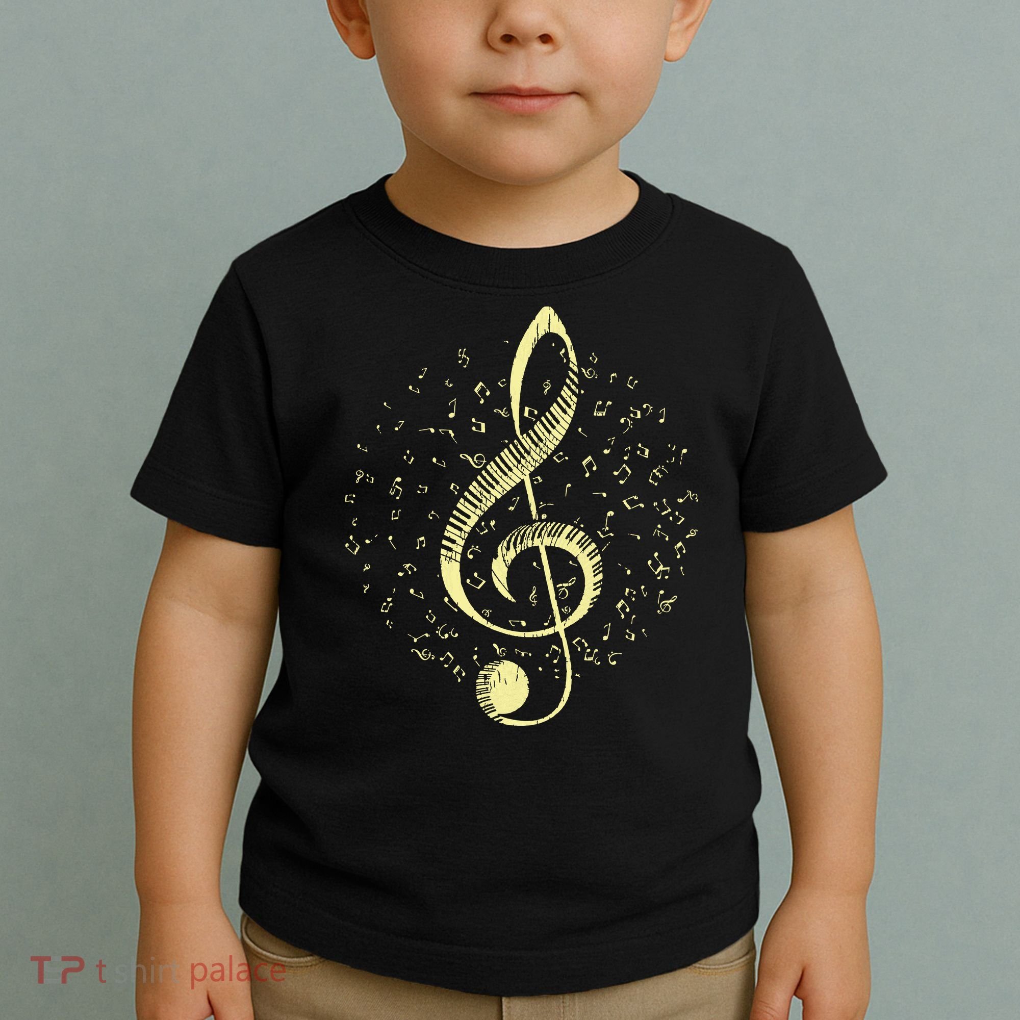 Piano Music Treble Clef Pianist Gift Piano Toddler T-Shirt