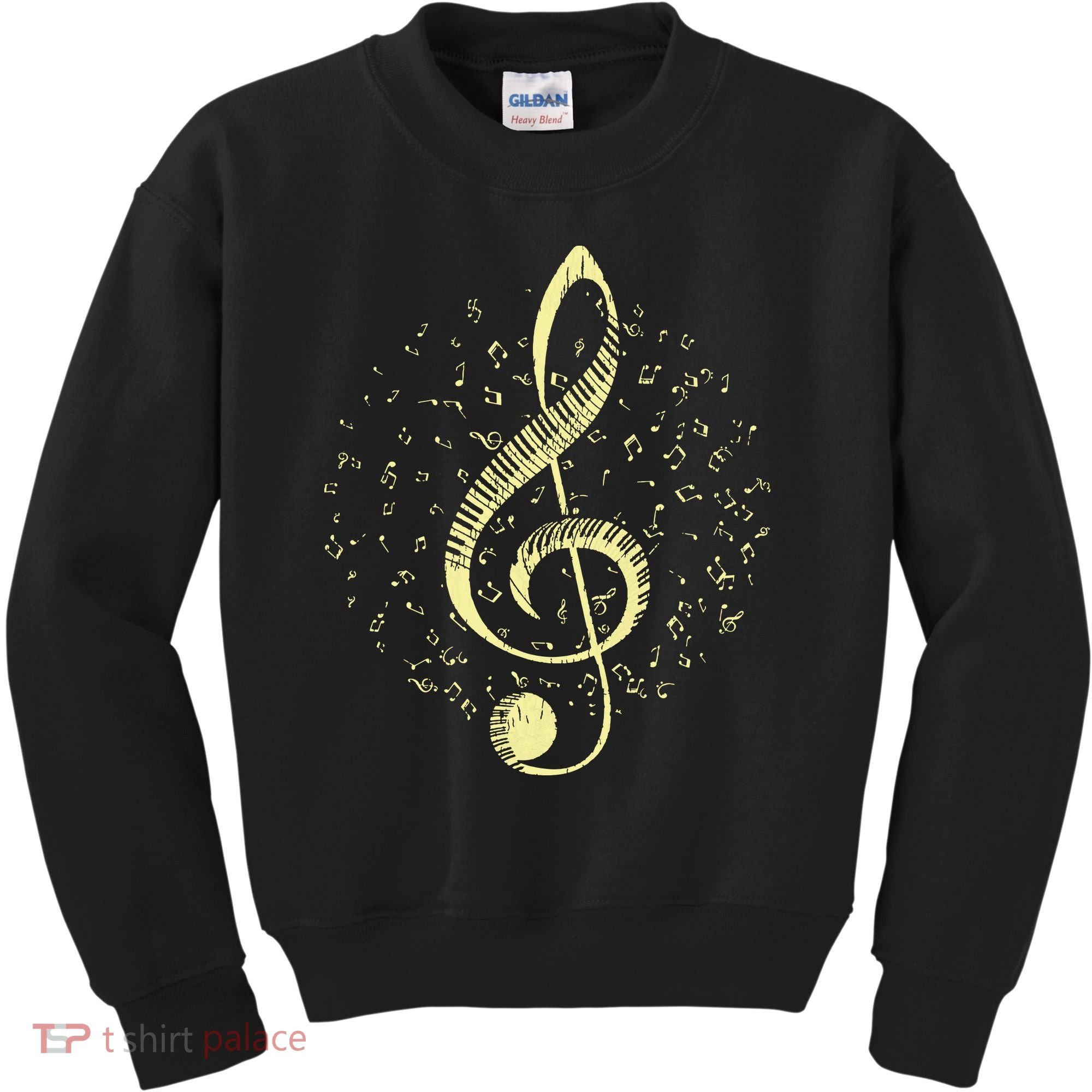 Piano Music Treble Clef Pianist Gift Piano Kids Sweatshirt