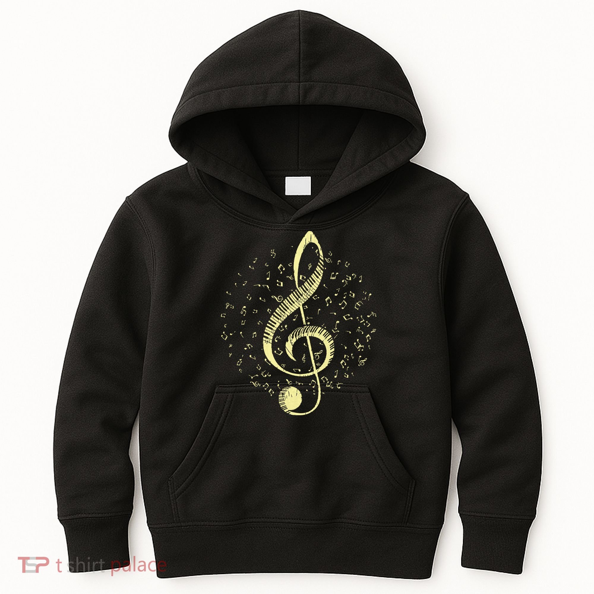 Piano Music Treble Clef Pianist Gift Piano Kids Hoodie