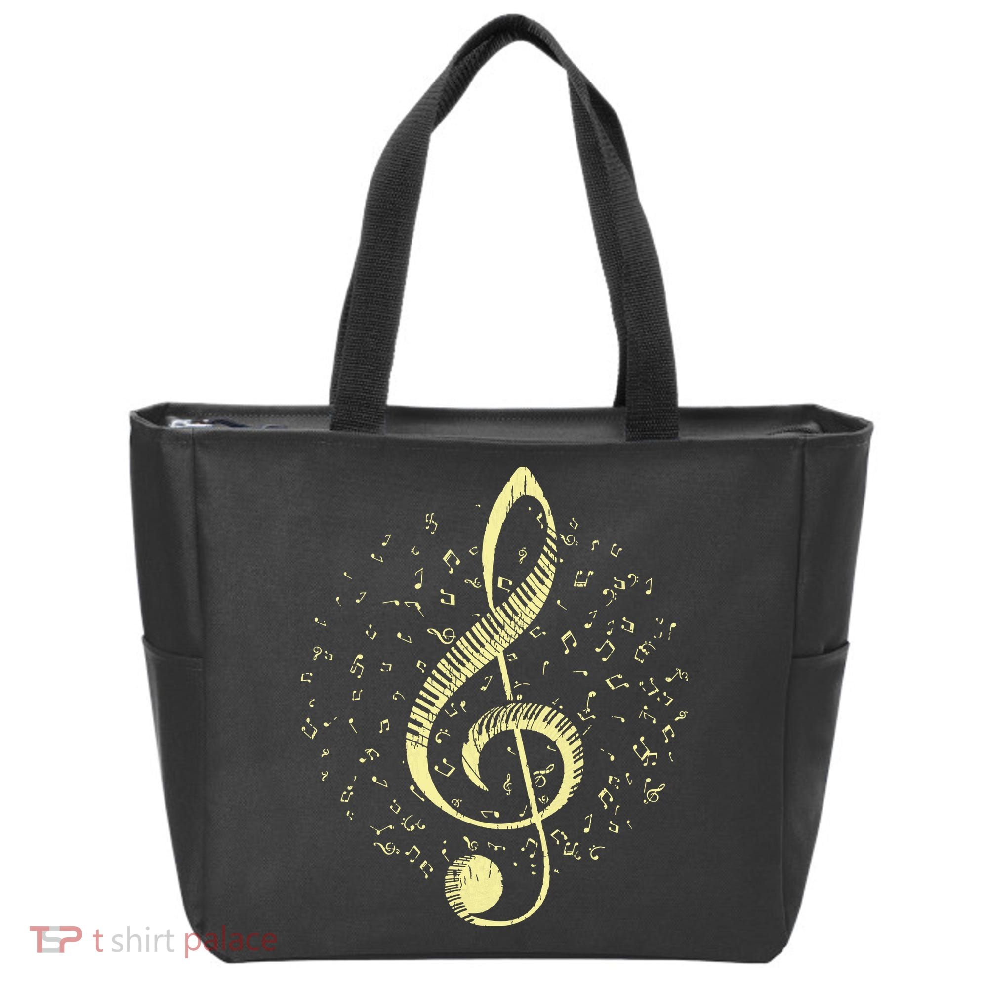 Piano Music Treble Clef Pianist Gift Piano Tote Bag