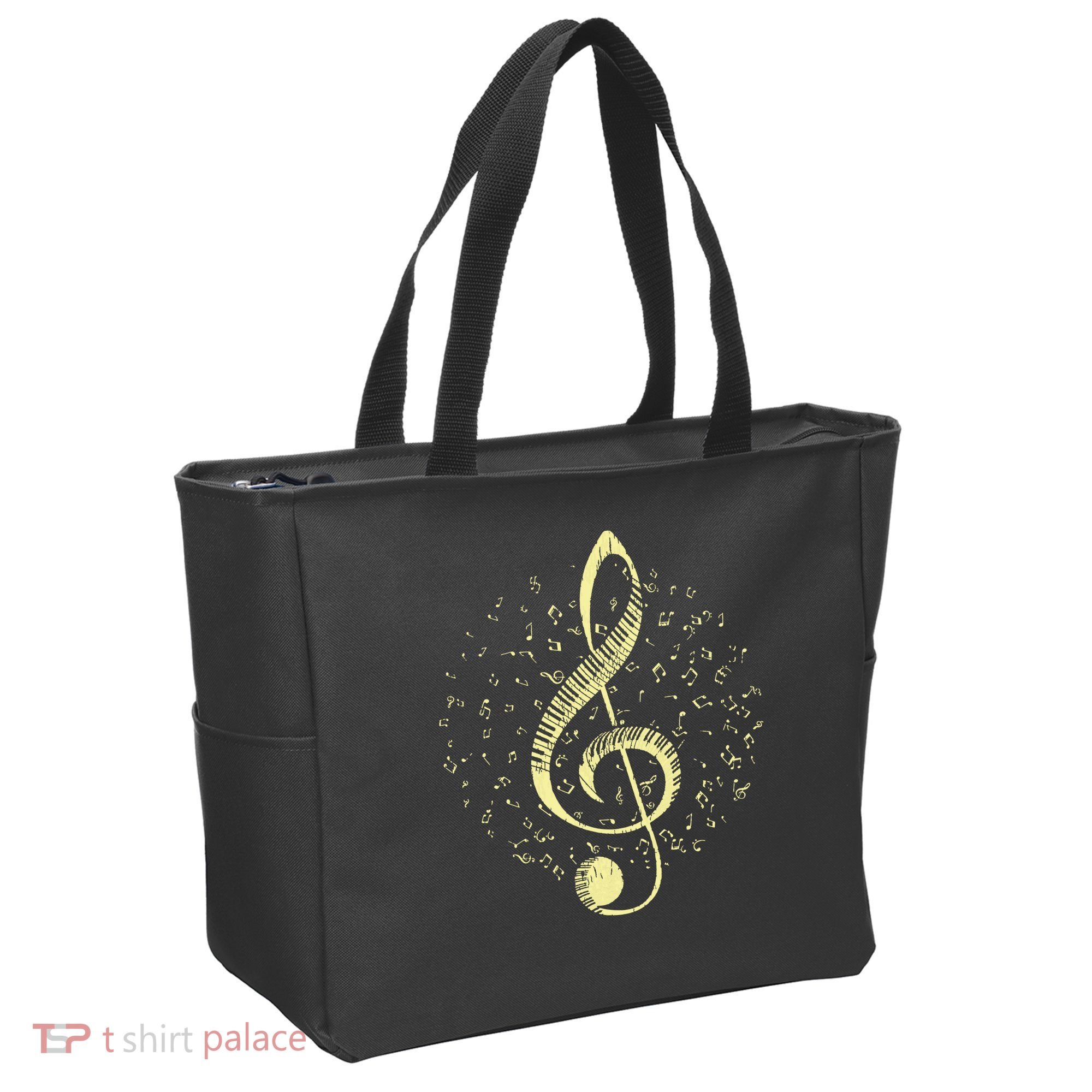 Piano Music Treble Clef Pianist Gift Piano Tote Bag