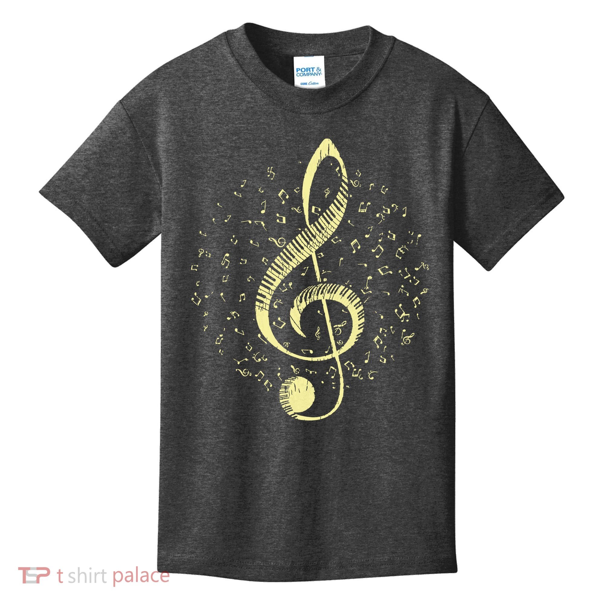 Piano Music Treble Clef Pianist Gift Piano Kids T-Shirt
