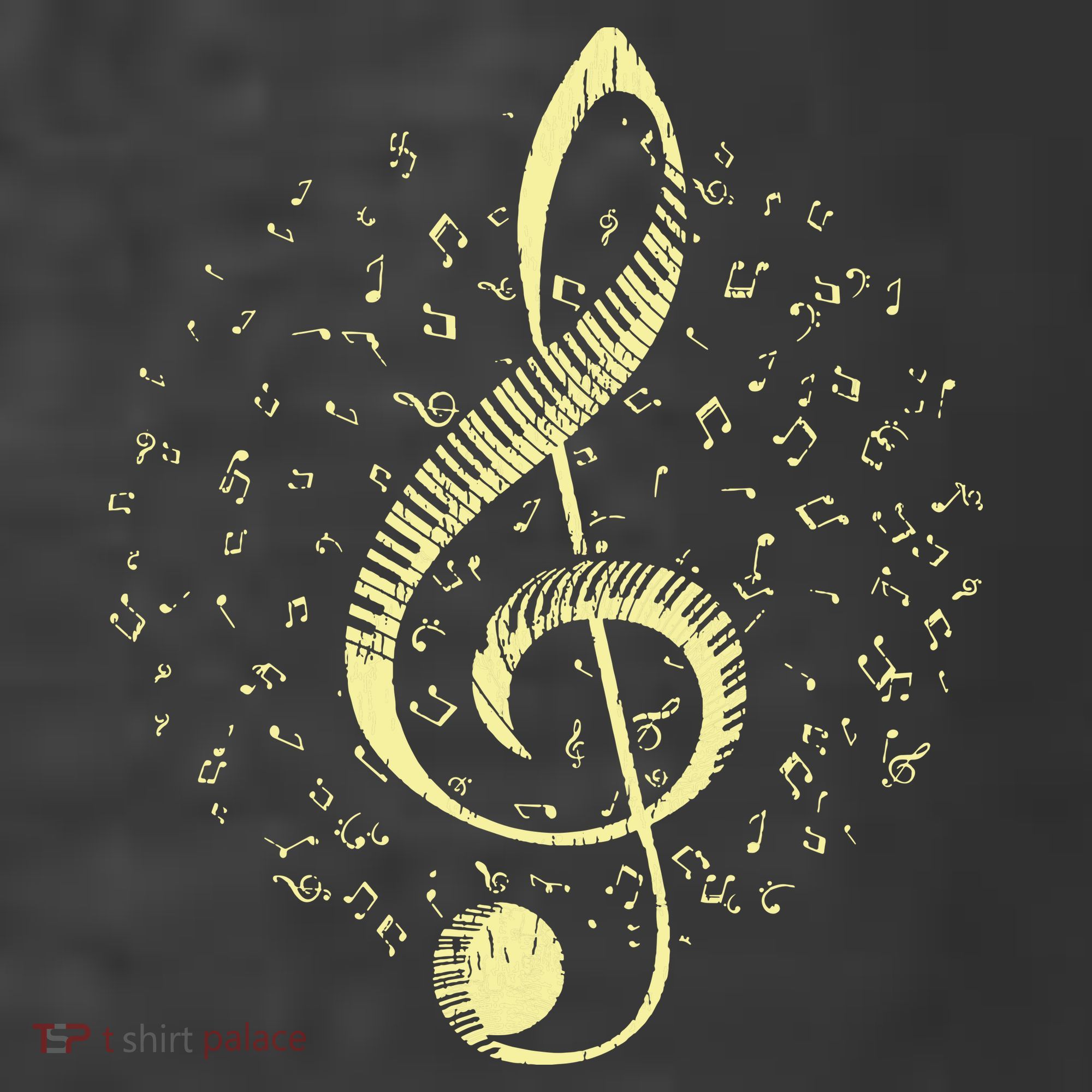 Piano Music Treble Clef Pianist Gift Piano Kids T-Shirt