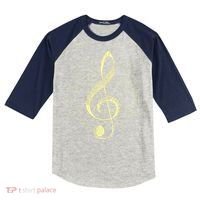 Piano Music Treble Clef Pianist Gift Piano Kids Colorblock Raglan Jersey thumb 0