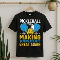 Pickleball Making Tennis Courts Great Again Funny T-Shirt thumb 2