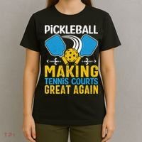 Pickleball Making Tennis Courts Great Again Funny T-Shirt thumb 4