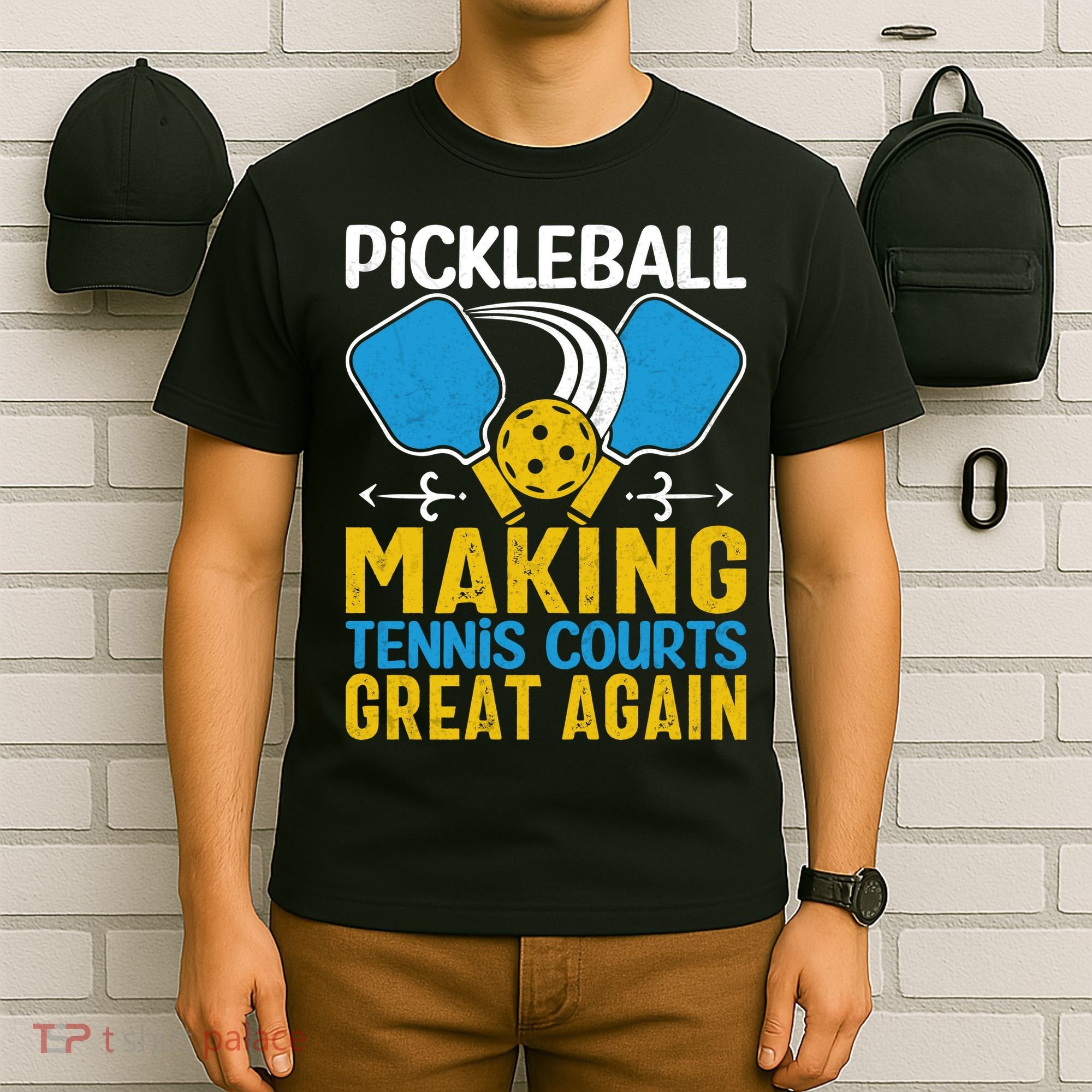Pickleball Making Tennis Courts Great Again Funny T-Shirt