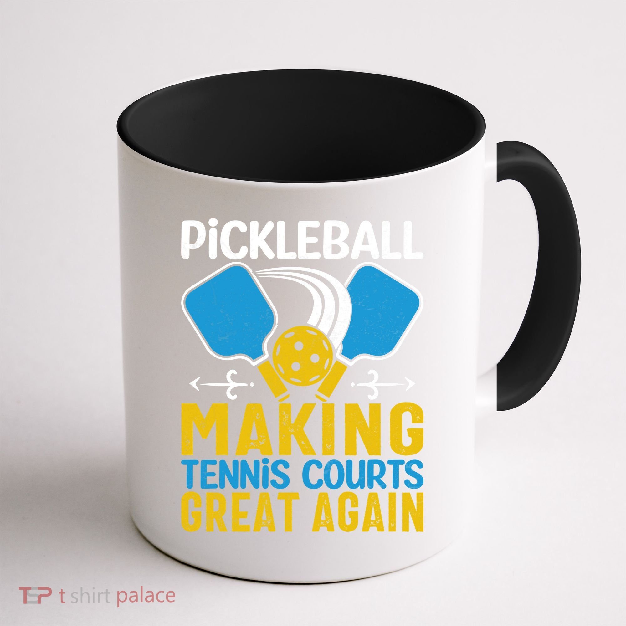 Pickleball Making Tennis Courts Great Again Funny Coffee Mug