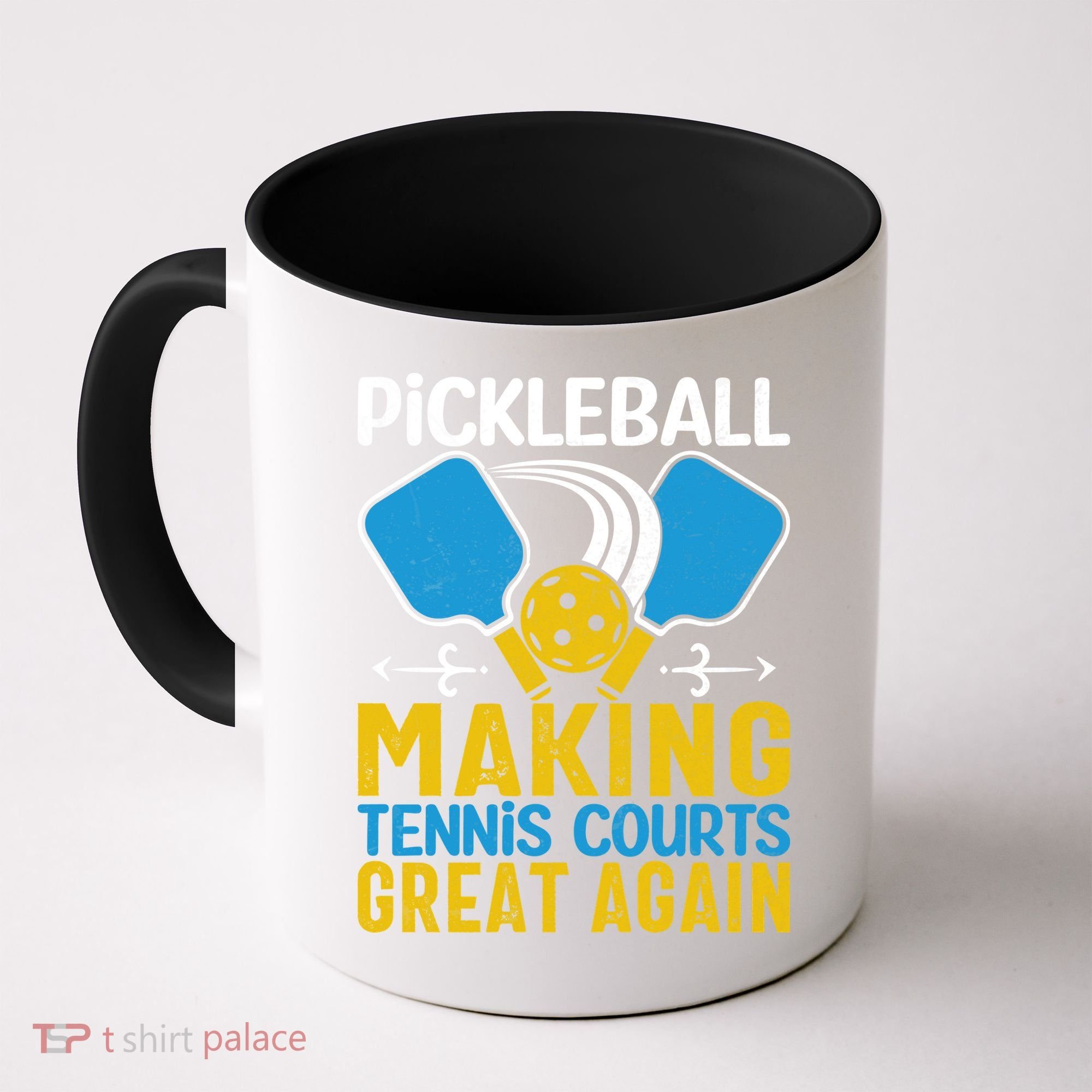 Pickleball Making Tennis Courts Great Again Funny Coffee Mug