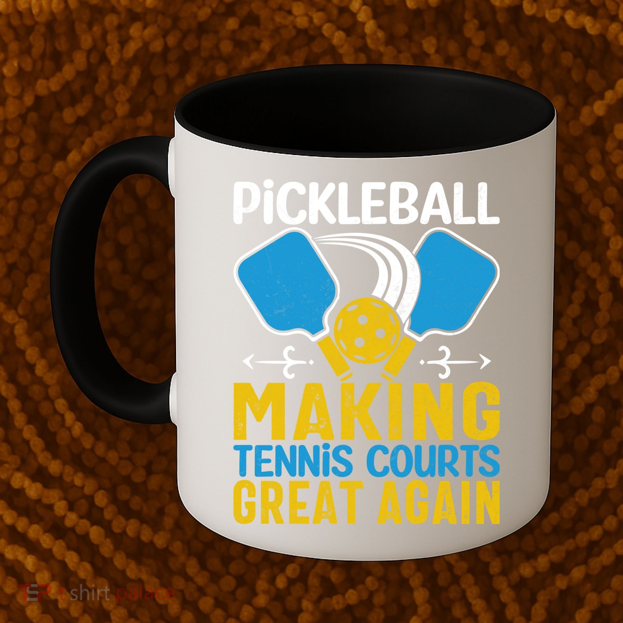 Pickleball Making Tennis Courts Great Again Funny Coffee Mug