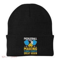 Pickleball Making Tennis Courts Great Again Funny Beanie thumb 0