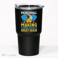Pickleball Making Tennis Courts Great Again Funny Tumbler thumb 0