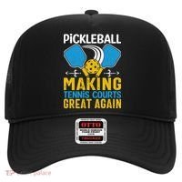 Pickleball Making Tennis Courts Great Again Funny Hat thumb 0