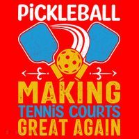 Pickleball Making Tennis Courts Great Again Funny Santa Hat thumb 1