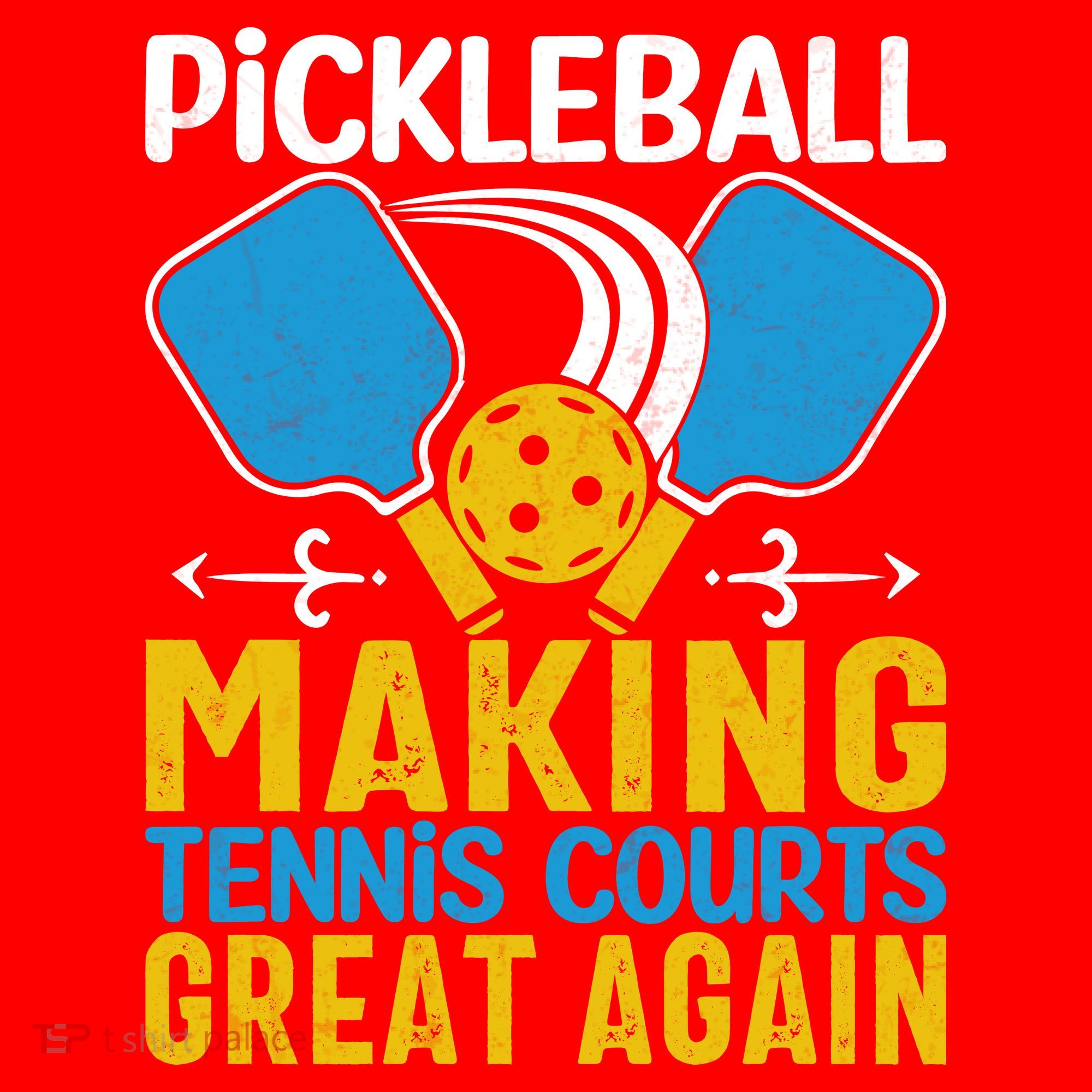 Pickleball Making Tennis Courts Great Again Funny Santa Hat
