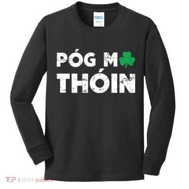 Pog Mo Thoin Shamrock Kids Long Sleeve Shirt
