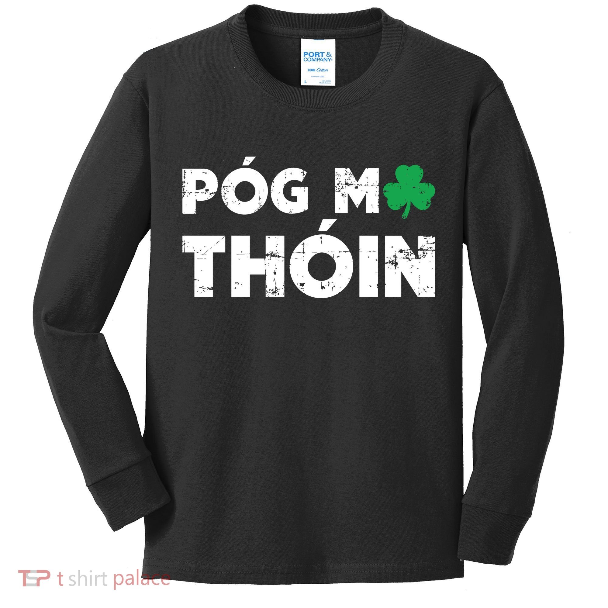 Pog Mo Thoin Shamrock Kids Long Sleeve Shirt