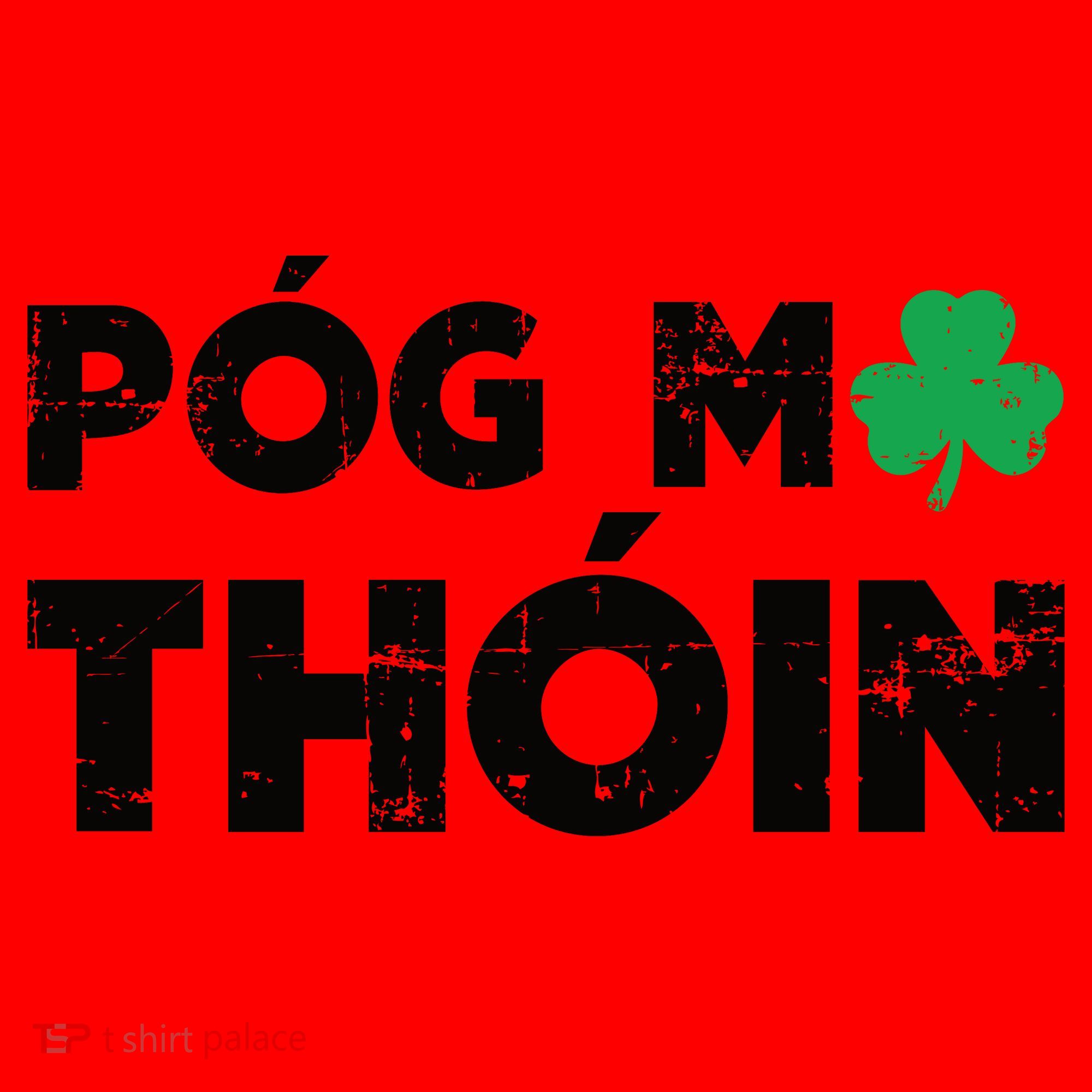 Pog Mo Thoin Shamrock Santa Hat