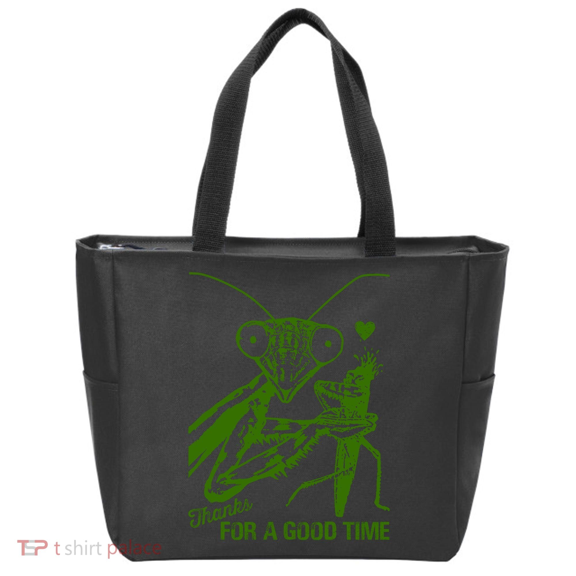 Praying Mantis Thanks For A Good Time Funny Tote Bag