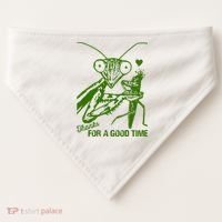 Praying Mantis Thanks For A Good Time Funny USA-Made Doggie Bandana thumb 0