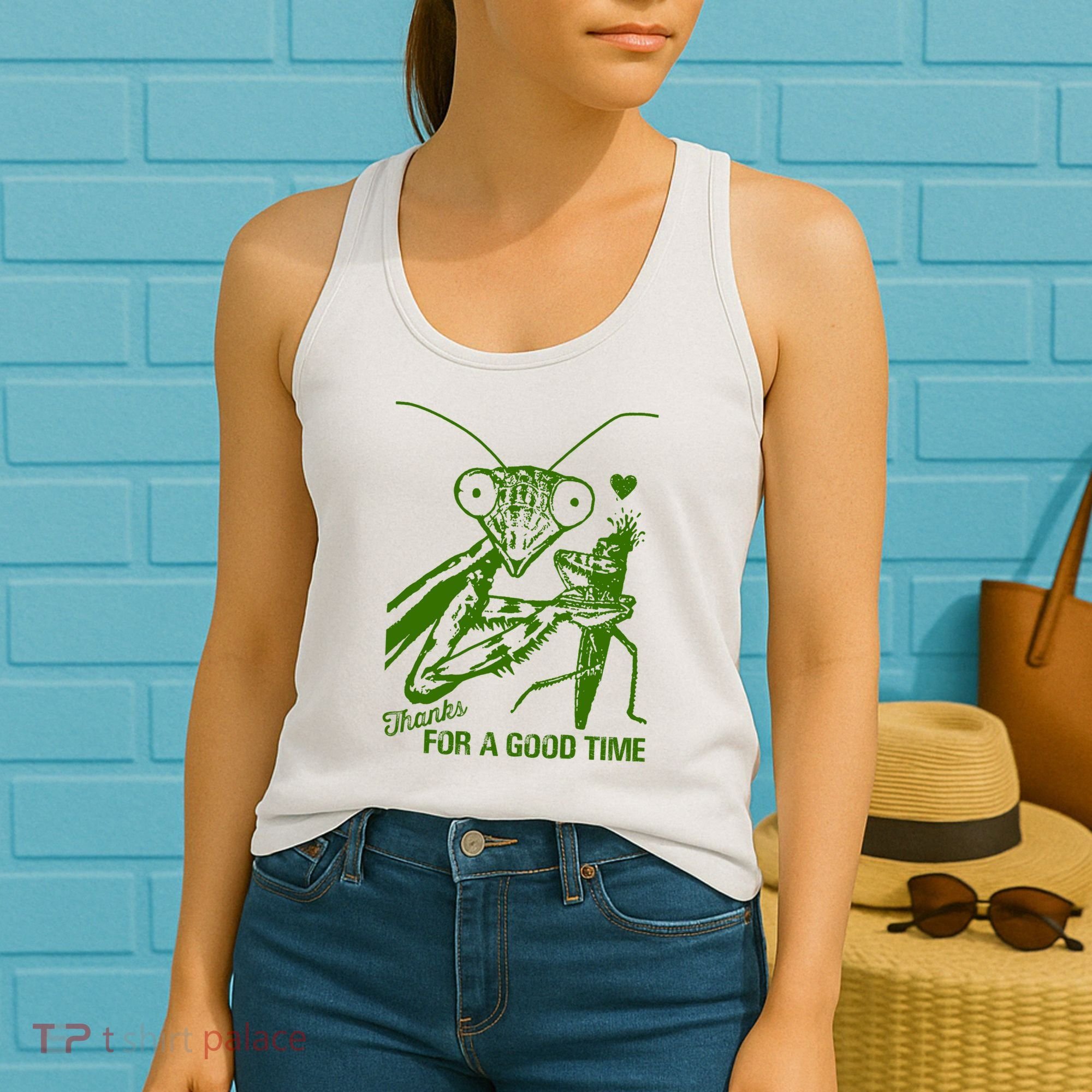 Praying Mantis Thanks For A Good Time Funny Women's Tank Top
