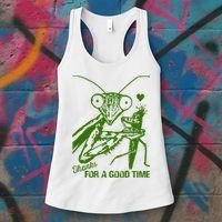 Praying Mantis Thanks For A Good Time Funny Women's Tank Top thumb 3