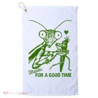 Praying Mantis Thanks For A Good Time Funny Golf Towel thumb 0