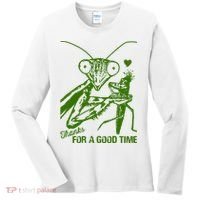 Praying Mantis Thanks For A Good Time Funny Women's Long Sleeve Shirt thumb 0
