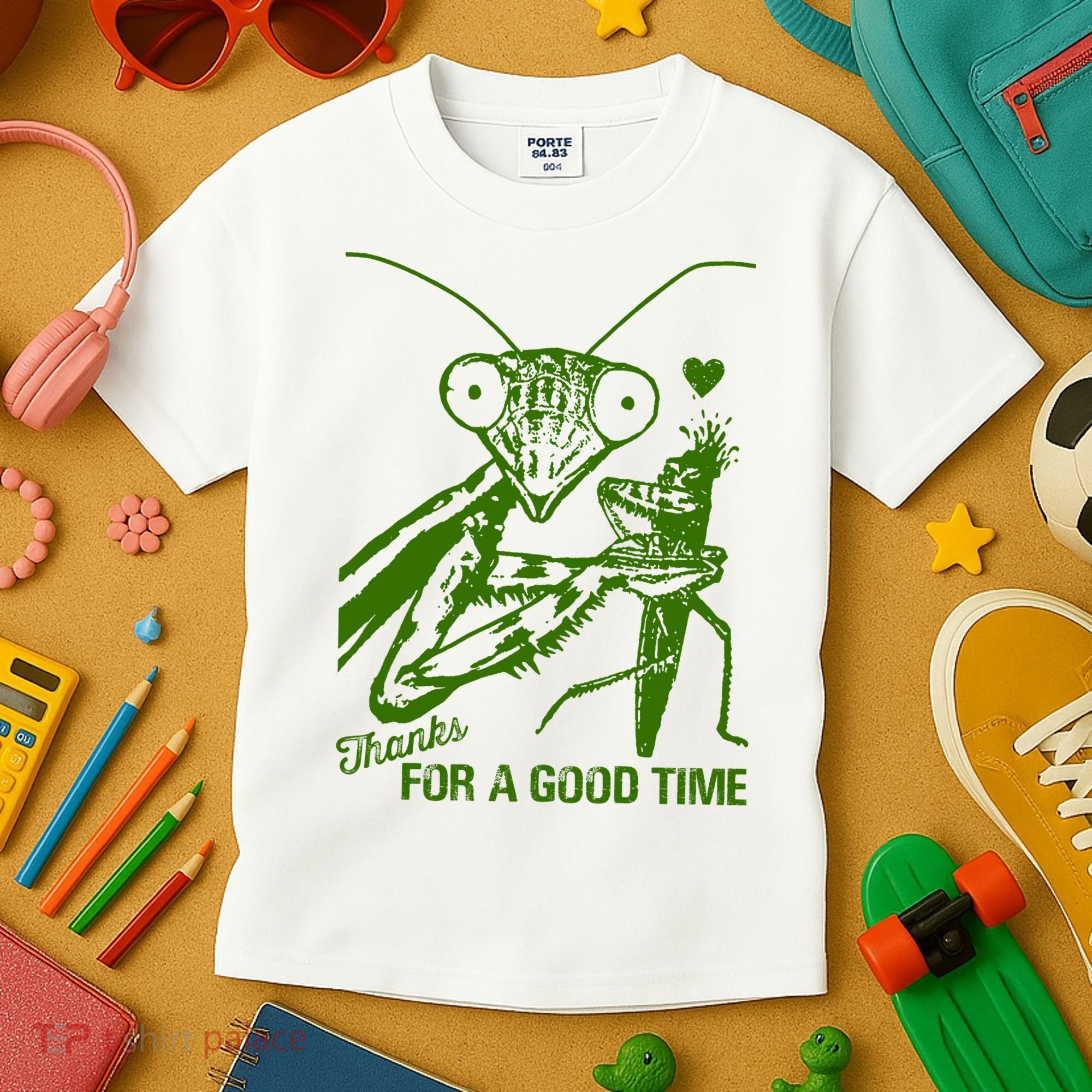Praying Mantis Thanks For A Good Time Funny Kids T-Shirt